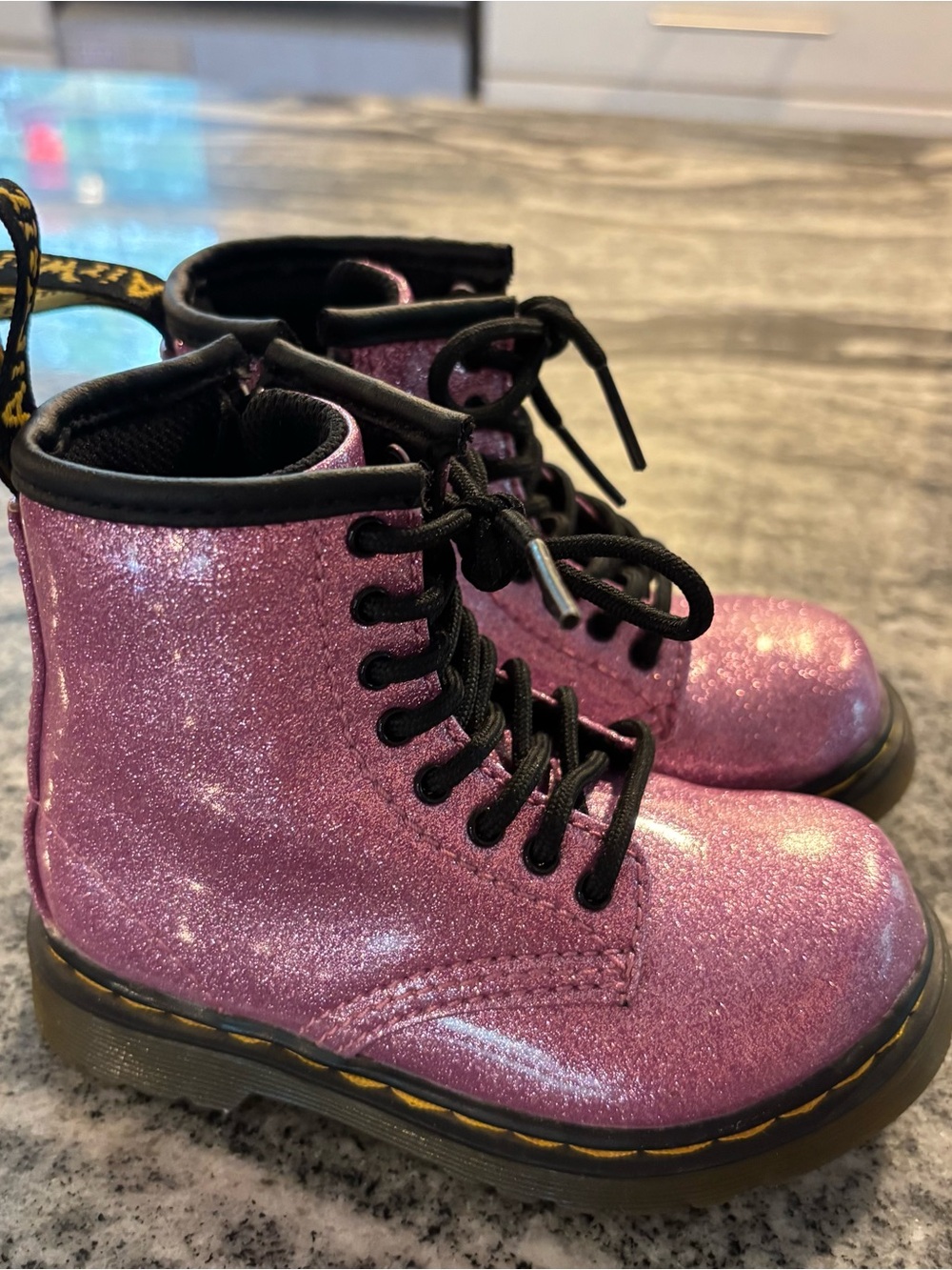 Dr. Martens Pink Glitter 1460 Glitter T Boots